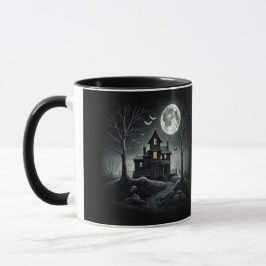 HAUNTED NIGHT Black Mug Tasse