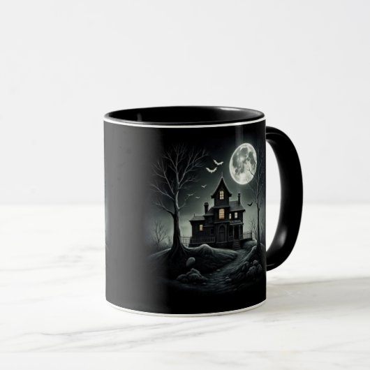 HAUNTED NIGHT Black Mug  Tasse (VorderseiteRechts)