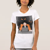 “Haunted Office – When Work Feels Like a Nightmare T-Shirt (Vorderseite)