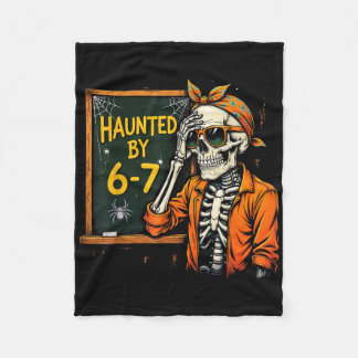 Haunted Six Seven 6 7 Meme 67 Skeleton Hand Hallow Fleecedecke