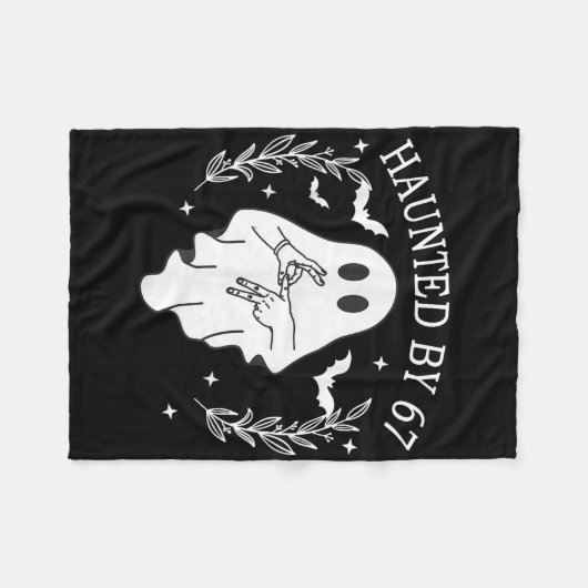 Haunted Six Seven 6 7 Meme 67 Skeleton Hand Hallow Fleecedecke (Vorderseite (Horizontal))