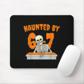 Haunted Six Seven 6 7 Meme 67 Skeleton Hand Hallow Mousepad (Mit Mouse)