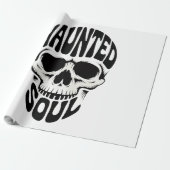 Haunted Soul Skull Typography Geschenkpapier (Ungerollt)
