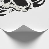 Haunted Soul Skull Typography Geschenkpapier (Ecke)