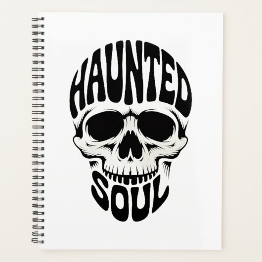 Haunted Soul Skull Typography Planer (Vorderseite)