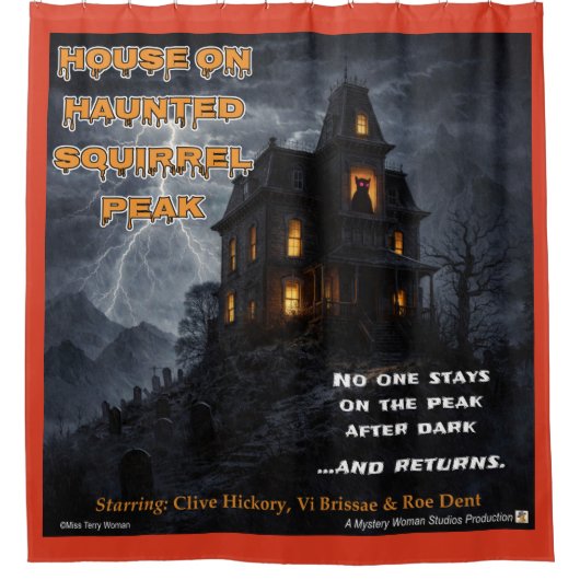 Haunted Squirrel Peak Duschvorhang (Vorderseite)