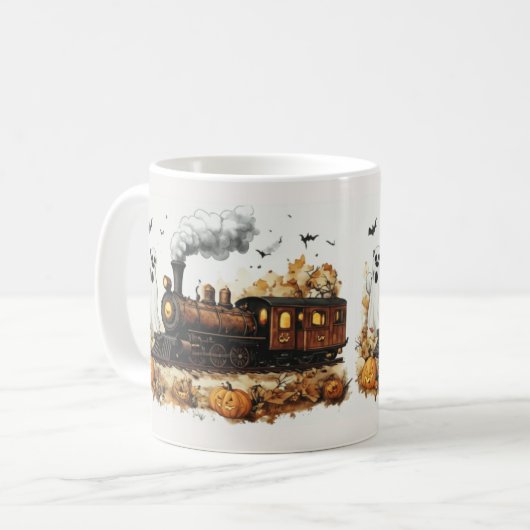 Haunted Steam Train Mug Kaffeetasse (Vorderseite Links)