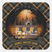 Haunted Yakitori Haven Quadratischer Aufkleber (Vorderseite)