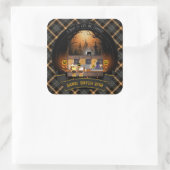 Haunted Yakitori Haven Quadratischer Aufkleber (Tasche)