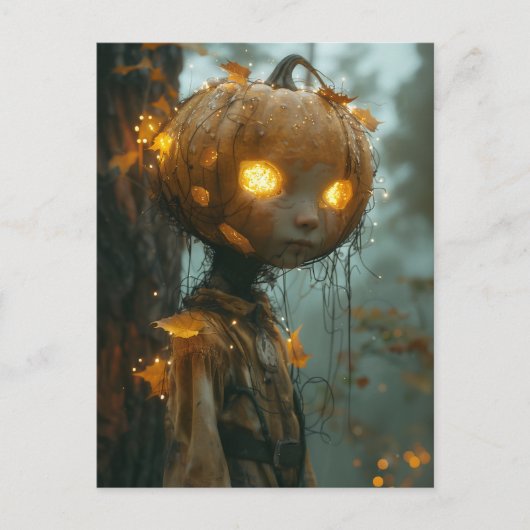 Hauntely Pumpkin Head Postkarte (Vorderseite)