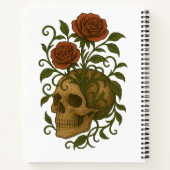 Haunting Beauty  Skull and Roses Halloween Art Notizblock (Rückseite)
