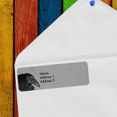 Haunting Black Crow Face Gray