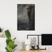 Haunting Cliff Skull Art Printable, Gothic Poster (Heimbüro)