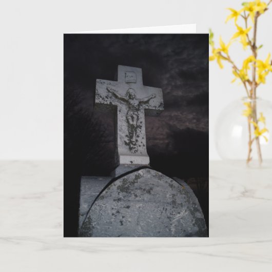 "Haunting Crucifix" Sympathiekarte Karte (Gelbe Blume)