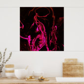 Haunting Dark Red Smoke of Distant Love on Wall Poster (Küche)
