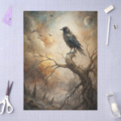 Haunting Fantasy Gothic Raven & Moon Seidenpapier (Basteln)