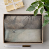 Haunting Fantasy Gothic Raven & Moon Seidenpapier (Geschenk)