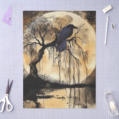 Haunting Fantasy Gothic Raven & Moon Seidenpapier (Basteln)