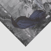 Haunting Fantasy Gothic Raven Rose Skulls Seidenpapier (Detail)