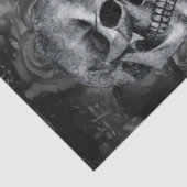Haunting Fantasy Gothic Raven Rose Skulls Seidenpapier (Ausschnitt)