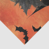 Haunting Fantasy Gothic Raven & Viktorianisch Girl Seidenpapier (Detail)