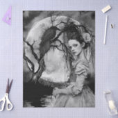 Haunting Fantasy Gothic Raven & Viktorianisch Girl Seidenpapier (Basteln)