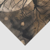 Haunting Fantasy Gothic Raven & Viktorianisch Girl Seidenpapier (Detail)