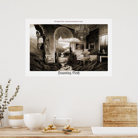 Haunting Goth oder Conception of Gothic music Text Poster (Küche)