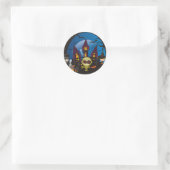 Haunting Halloween Night Runder Aufkleber (Tasche)