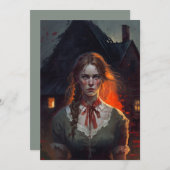 Haunting house feiertagskarte (Vorne/Hinten)