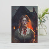 Haunting house feiertagskarte (Stehend Vorderseite)