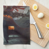 Haunting house geschirrtuch (Viertel Falte)