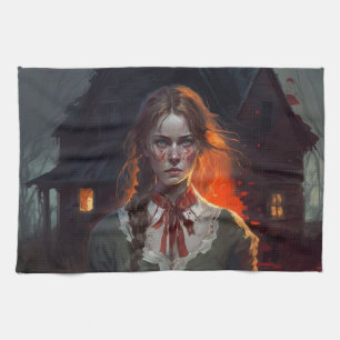 Haunting house geschirrtuch