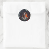 Haunting house runder aufkleber (Tasche)