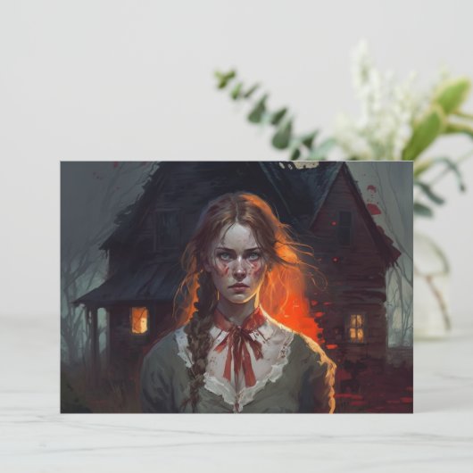 Haunting house save the date (Stehend Vorderseite)