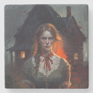 Haunting house steinuntersetzer