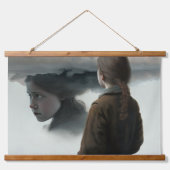 Haunting house wandteppich mit holzrahmen (Vorderseite 2)