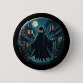 'Haunting in Shadows' - Schwarzer Geist Button (Vorderseite)