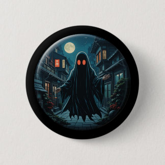 'Haunting in Shadows' - Schwarzer Geist Button