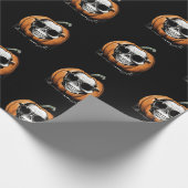 Haunting Jack O' Lantern Grinning Skull Halloween Geschenkpapier (Ecke)