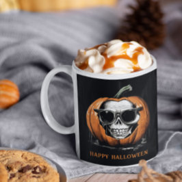 Haunting Jack O' Lantern Grinning Skull Halloween Kaffeetasse