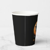 Haunting Jack O' Lantern Grinning Skull Halloween Pappbecher (Rechts)