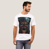 Haunting Monster Face Skeletton T - Shirt (Vorne ganz)