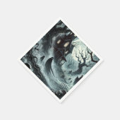 Haunting Night Beängstigend Spuk House Halloween-P Serviette (Ecke)