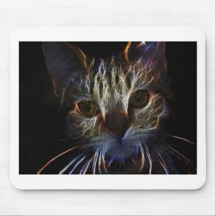 Haunting pet cat face art, made in light - gifts mousepad