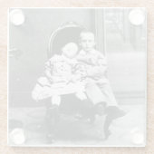 Haunting Vintage Sibling Portrait Glasuntersetzer (Rückseite)