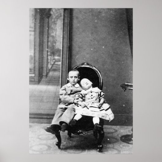 Haunting Vintage Sibling Portrait Poster (Vorne)