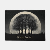 Hauntingly Beautiful Silhouette of Bare Trees Fußmatte (Vorderseite)