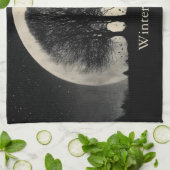 Hauntingly Beautiful Silhouette of Bare Trees Geschirrtuch (Gefaltet)