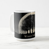 Hauntingly Beautiful Silhouette of Bare Trees Kaffeetasse (Vorderseite Links)